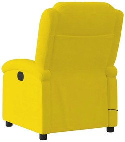 vidaXL sárga bársony dönthető masszázsfotel