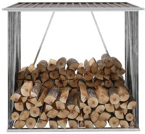 vidaXL barna horganyzott acél kerti tűzifatároló 163 x 83 x 154 cm