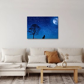 A Holdon üvöltő farkas képe (70x50 cm)