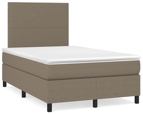 tópszínű szövet rugós és LED-es ágy matraccal 120x190cm