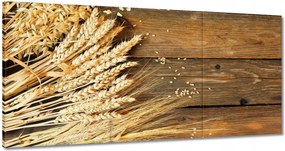 Vászonkép 60x30 Különböző gabonatáblák a deszkákon