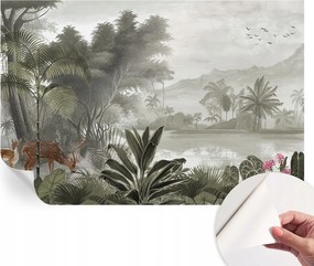 Mosható öntapadós fotótapéta étkezőbe Trópusi oázis 104x70 cm