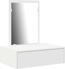 vidaXL Öltözködőasztal fiókkal tárolóval Fehér 60 x 40 x 70 cm Faanyag