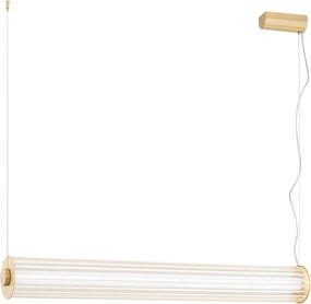ARGON 8624 HAMPTON Modern Led Függesztett Lámpa Csiszolt Sárgaréz, Átlátszó LED IP20