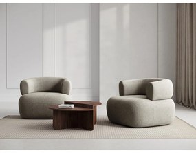 Világosszürke buklé fotel Jenny – Micadoni Home