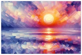 Kép - Színes művészi naplemente (90x60 cm)