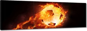 Vászonkép 90x30 Labdarúgás a tűzben