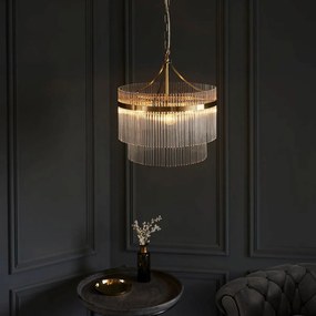 Endon glamour modern függeszték marietta antik sárgaréz átlátszó end99167