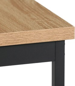 Étkezőgarnitúra 2 paddal, 110x60x75 cm méretben, MDF kivitelben, tölgy színben AUT-G1175 OAK