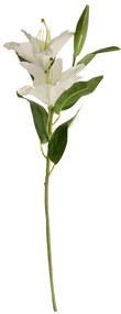 Művirág Gyöngyvirág, fehér, két virág és bimbó, h.84 cm