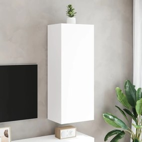 fehér szerelt fa fali TV-szekrény 40,5 x 30 x 102 cm
