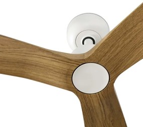 FARO 34361WT - Mennyezeti ventilátor OUTWOOD L barna/fehér, átmérő 150 cm WT IP44 + távirányító