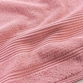 Rózsaszín frottír pamut fürdőlepedő 90x150 cm Tendresse – douceur d'intérieur