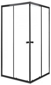 Olga Black 80x80 cm szögletes zuhanykabin zuhanytálca nélkül