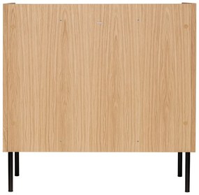 Natúr színű magas komód tölgyfa dekorral 80x82 cm Wrap – Bonami Selection