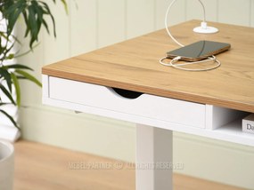 PC asztal Osto 140 (fehér tölgy + fekete). 1109838