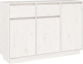 vidaXL fehér tömör fenyőfa tálalószekrény 110 x 34 x 75 cm
