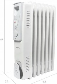 HH-1002 11 tagos olajradiátor 1000W/1500W/2500W