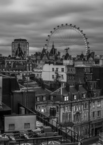 Poszter 50x70cm London városkép millenniumi körrel, Assaf Frank