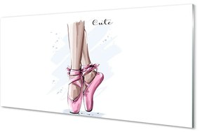 Üvegképek rózsaszín balettcipő 140x70 cm