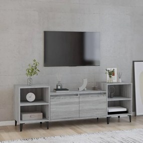 Szürke sonoma színű szerelt fa tv-szekrény 160x35x55 cm