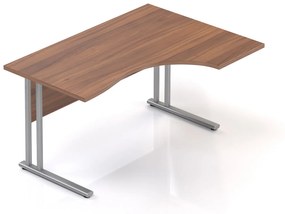 Visio ergonomikus asztal 140 x 100 cm, jobb, dió