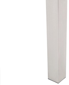 Hatszemélyes fekete égetett gránit étkezőasztal fehér székekkel GROSSETO Beliani