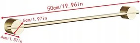 1DB Arany Színű Rozsdamentes Acél Fürdőszobai Törölközőtartó 50CM Shein