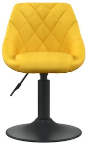vidaXL mustársárga bársony étkezőszék