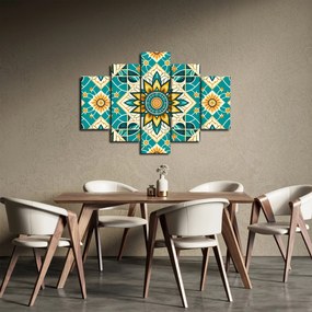 Kép - Türkiz minta (150x105 cm)