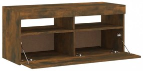 füstös tölgy színű TV-szekrény LED-ekkel 90 x 35 x 40 cm