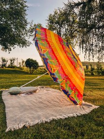Piros-sárga napernyő BLISS 180 cm