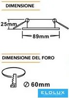 UNIVERSO Süllyesztett spot lámpa 1xPAR16 foglalat nélkül IP20 Króm 89x89x25mm kivágás:D60mm