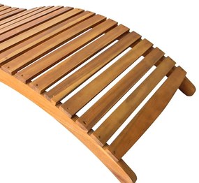 2 db tömör akácfa napozóágy párnákkal