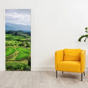Fotótapéta ajtóra - Rizsföldek (95x205cm)
