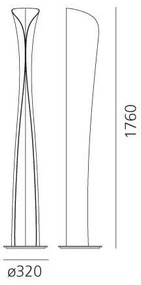 Artemide 1361020A - LED Állólámpa CADMO LED/44W/230V + 1xGU10/10W/230V fehér