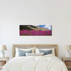 Hegyi rét tája (órával) (90x30 cm)