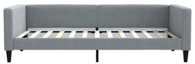 világosszürke szövet kanapéágy matraccal 100 x 200 cm