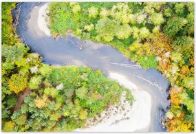 Poszterek 185x125 Forgó folyó Erdő Ősz