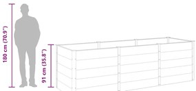 szürke WPC kerti magaságyás 300x100x91 cm