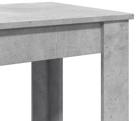 betonszürke szerelt fa bárasztal 51 x 50 x 103,5 cm