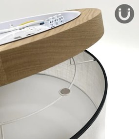 Brilagi - LED Mennyezeti lámpa BELLADONNA 2xE27/15W/230V átm. 40 cm fehér/tölgy