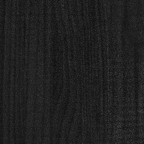 2 db fekete tömör fenyőfa kerti virágtartó 70 x 70 x 70 cm