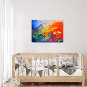 Kép - Színes absztrakció (üvegen) (70x50 cm)