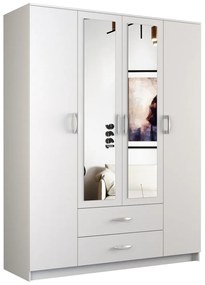 Drohmo ROMANA 160 szekrény tükörrel, fehér