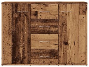 antik fa színű szerelt fa tálalószekrény 88 x 30 x 64 cm
