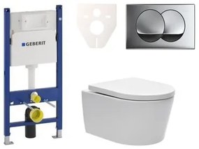 Fali WC szett Geberit előtétfalas szereléshez + SAT Brevis WC SIKOGES7W71