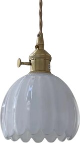 Kristály mennyezeti lámpa fehér lógó üveg modern glamour