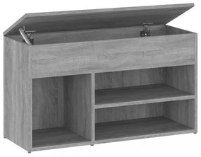 szürke sonoma színű cipőtároló pad 80 x 30 x 45 cm