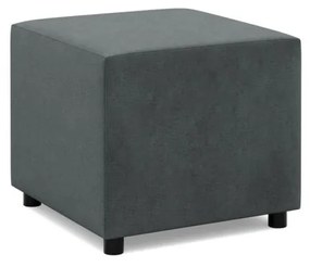 Zeus puff, bársony, 50x50, szürke